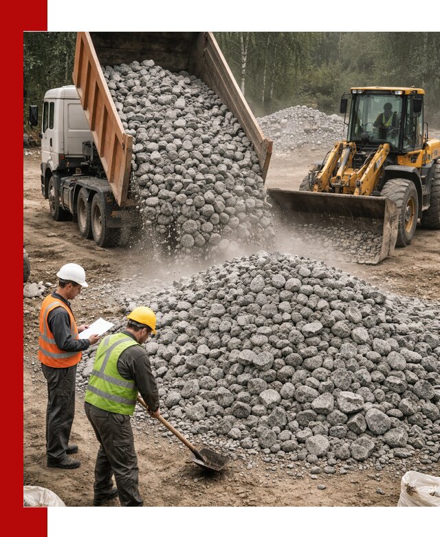 Гранитный щебень фракция 70-150 доставка в Новошахтинске