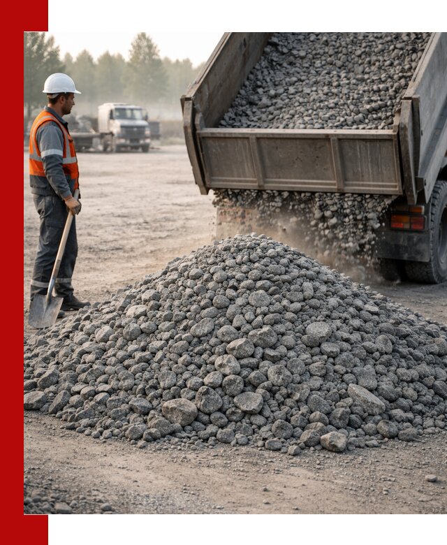 Гранитный щебень фракции 100–201 для строительства в Новошахтинске