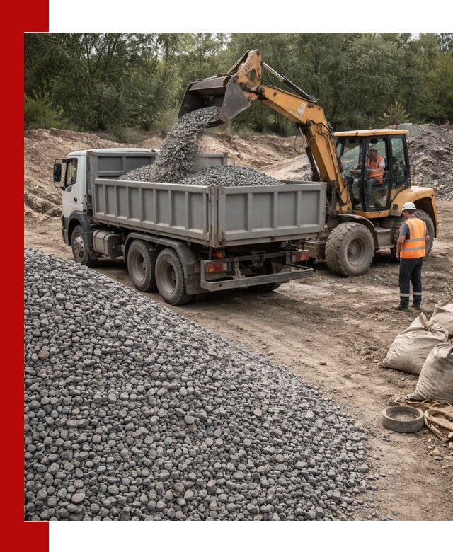 Доставка гравийного щебня в Новошахтинске оптом и в розницу