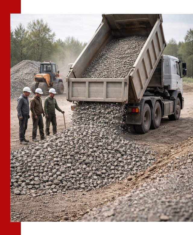 Доставка гравийного щебня фракции 70-120 в Новошахтинске