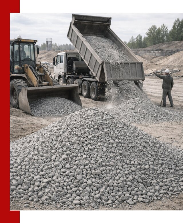 Доставка известнякового щебня фр. 5–20 в Новошахтинске