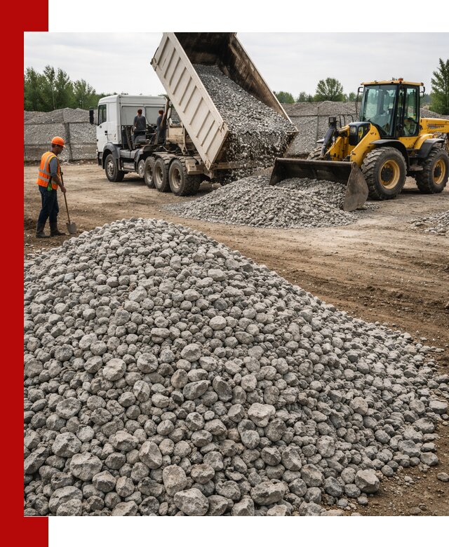 Доставка бетонного щебня фракции 40-70 в Новошахтинске