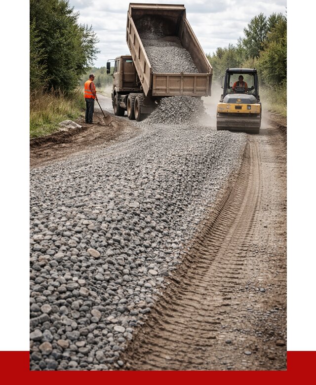 Щебень для отсыпки дороги в Новошахтинске от 2812 р. ПРОНЕРУДНвш
