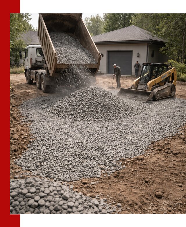 Щебень для парковки в Новошахтинске: доставка и укладка качественного материала