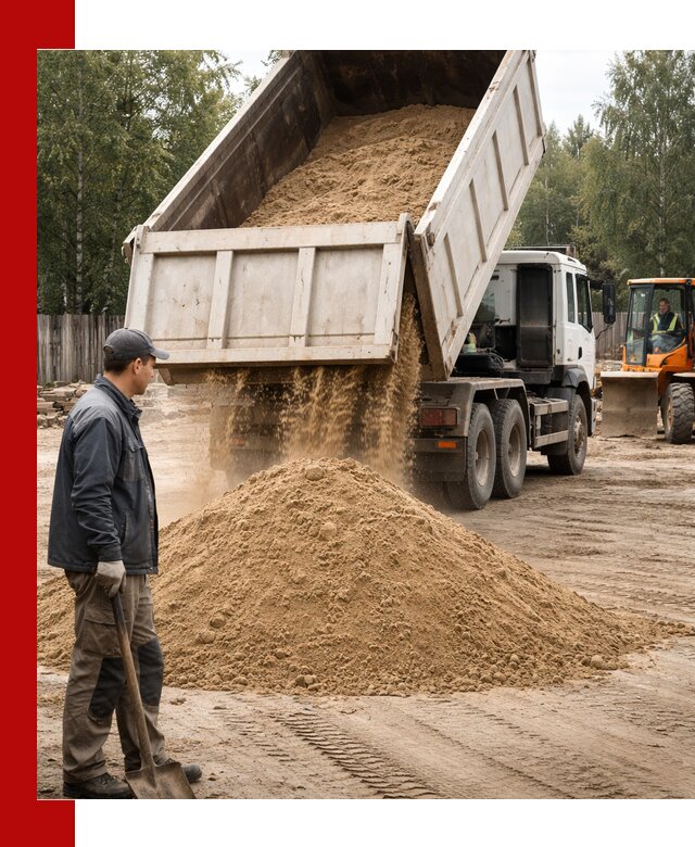 Доставка и продажа песка с разгрузкой в Новошахтинске