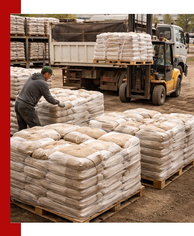 Карьерный песок в мешках с доставкой в Новошахтинске