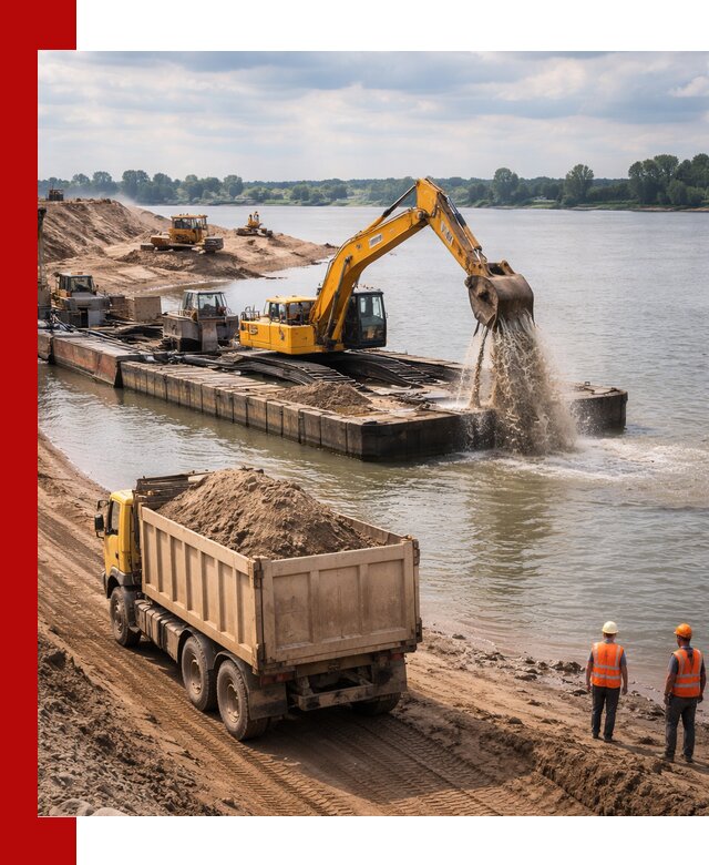 Намывной песок с доставкой в Новошахтинске оптом и в розницу