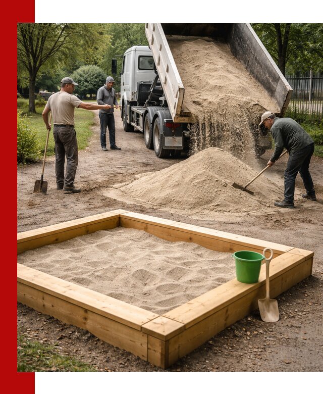 Песок для песочницы с доставкой в Новошахтинске недорого и чистый