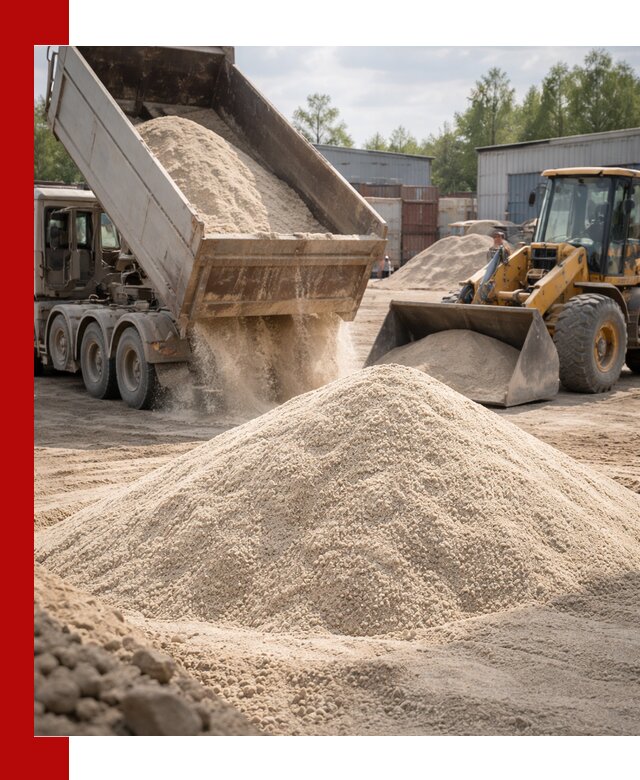 Кварцевый песок с доставкой в Новошахтинске для строительных работ