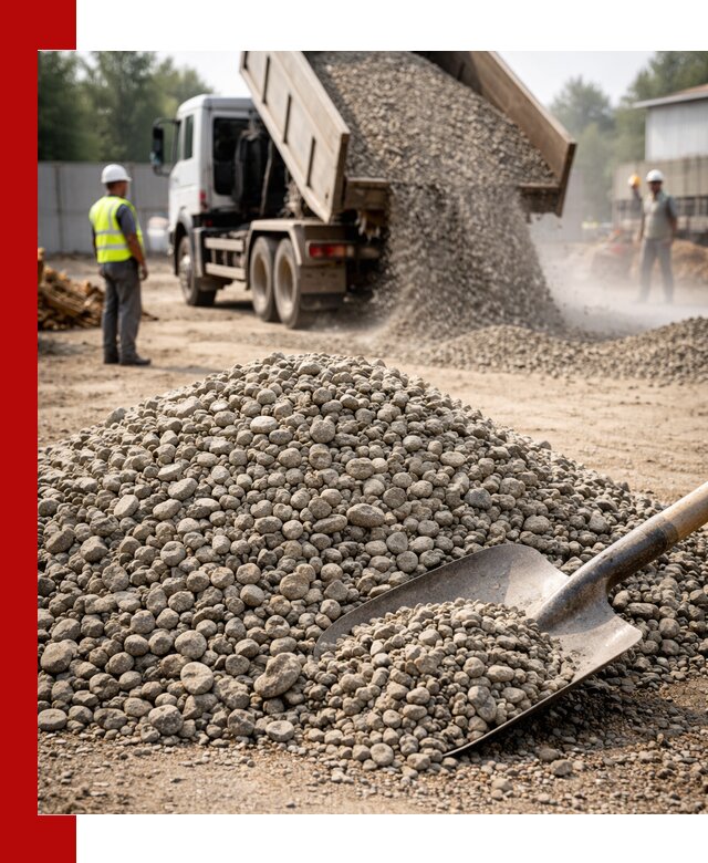 Доставка гравия фракции 20-40 в Новошахтинске с самосвалами