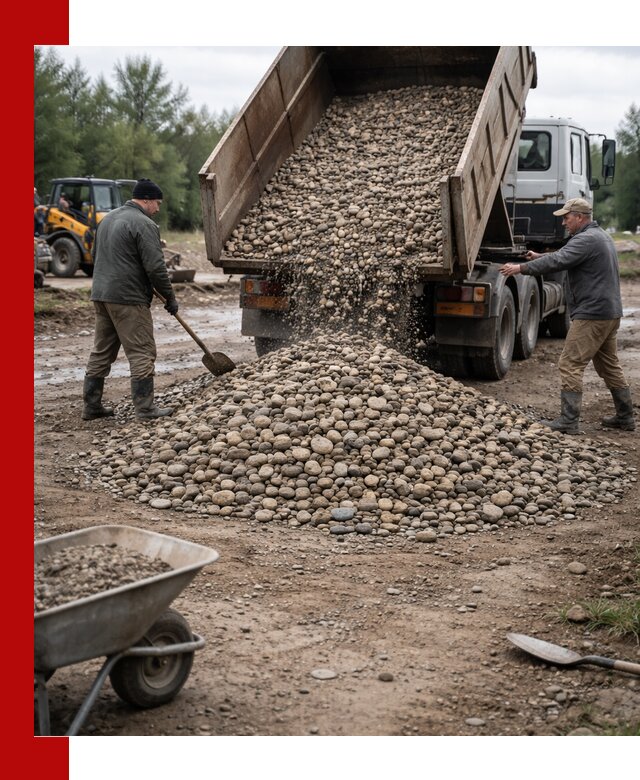 Доставка гальки речной оптом и в розницу в Новошахтинске