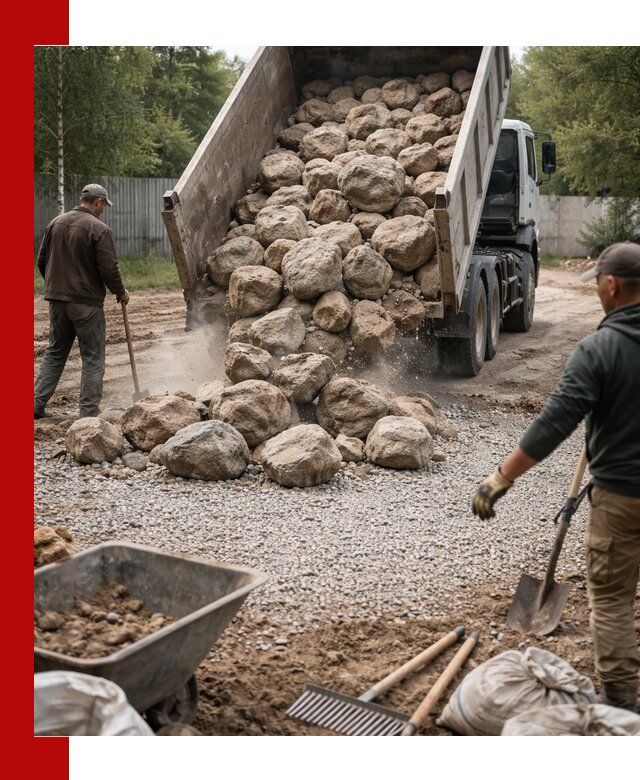 Доставка и укладка булыжника в Новошахтинске