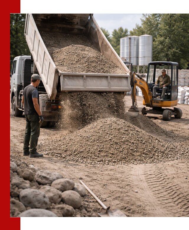 Доставка ПГС С3 в Новошахтинске самосвалами и миксерами
