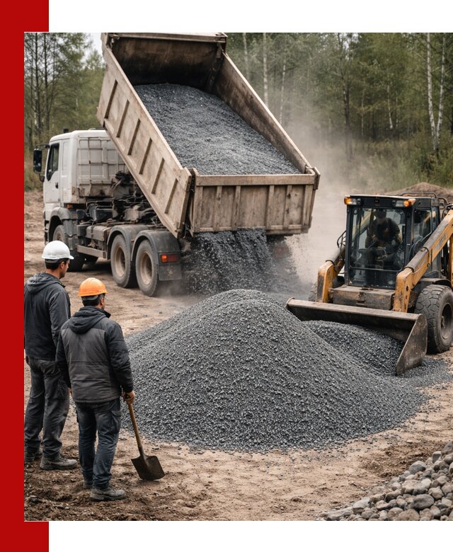 Гранитный отсев 0-5 с доставкой и разгрузкой в Новошахтинске