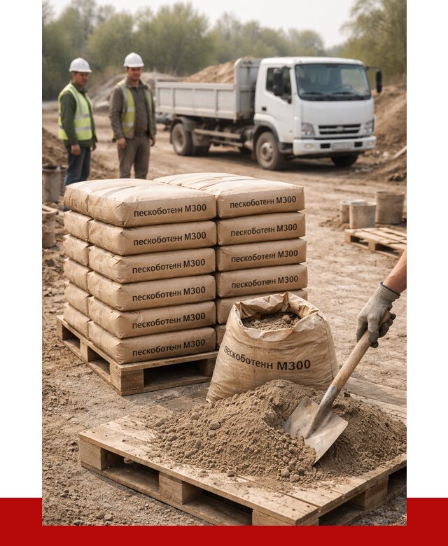 Пескобетон М300 в Новошахтинске с доставкой от 4843 р. за куб | ПРОНЕРУДНвш
