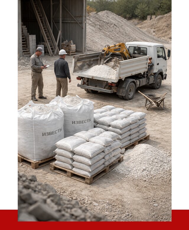 Известь строительная в Новошахтинске с доставкой от 4375 р. | ПРОНЕРУДНвш