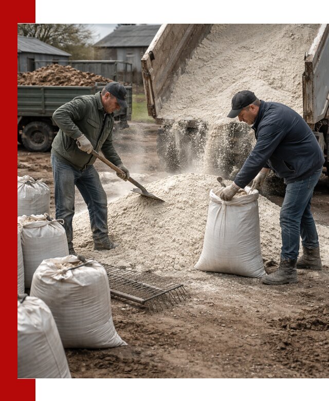 Доставка извести пушонки в Новошахтинске оптом и мелким оптом