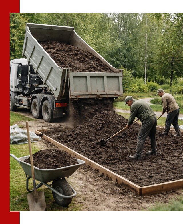 Доставка грунта для озеленения и благоустройства в Новошахтинске