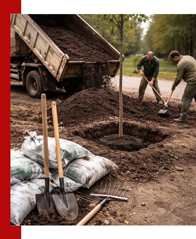 Грунт для посадки деревьев в Новошахтинске — доставка и подготовка почвы