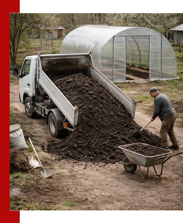 Чернозем для теплицы с доставкой в Новошахтинске