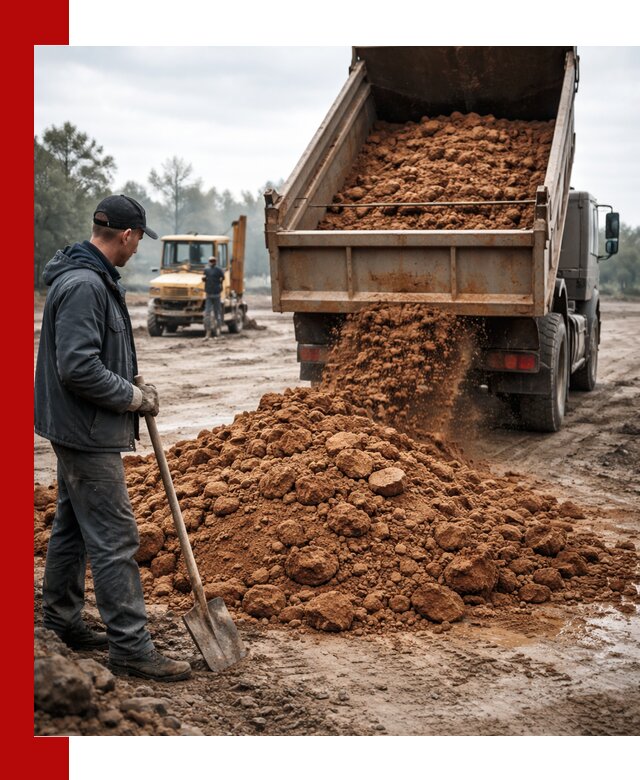 Глина для засыпки в Новошахтинске с доставкой самосвалами