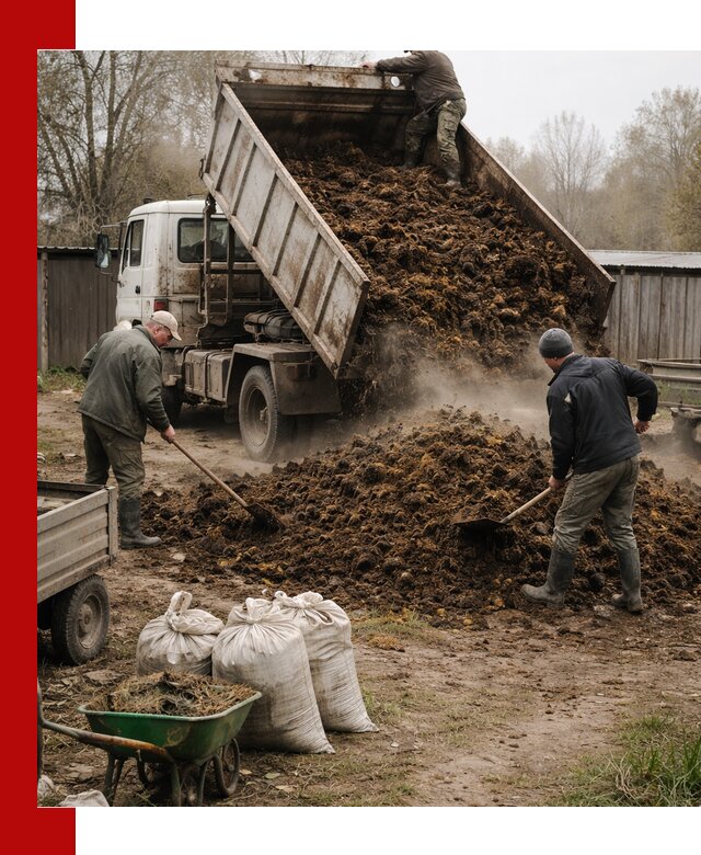 Доставка коровьего навоза самосвалом в Новошахтинске