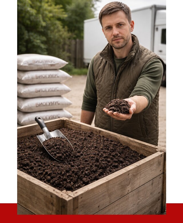 Купить биогумус в Новошахтинске с доставкой от 8854 р. за куб | ПРОНЕРУДНвш