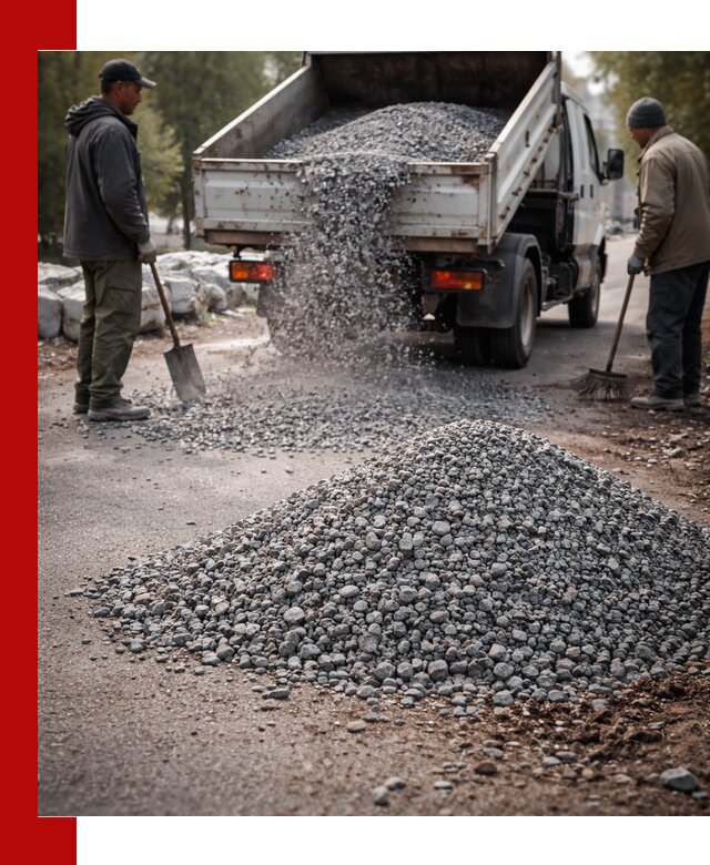 Гранитная крошка для посыпки дорог и тротуаров в Новошахтинске