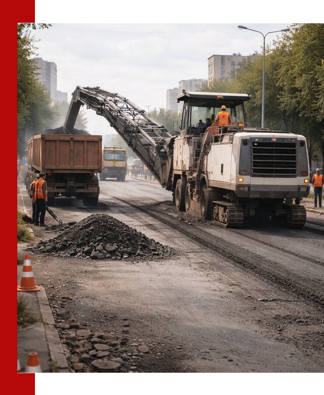Фрезерованный асфальт в Новошахтинске — удаление и вывоз старого покрытия