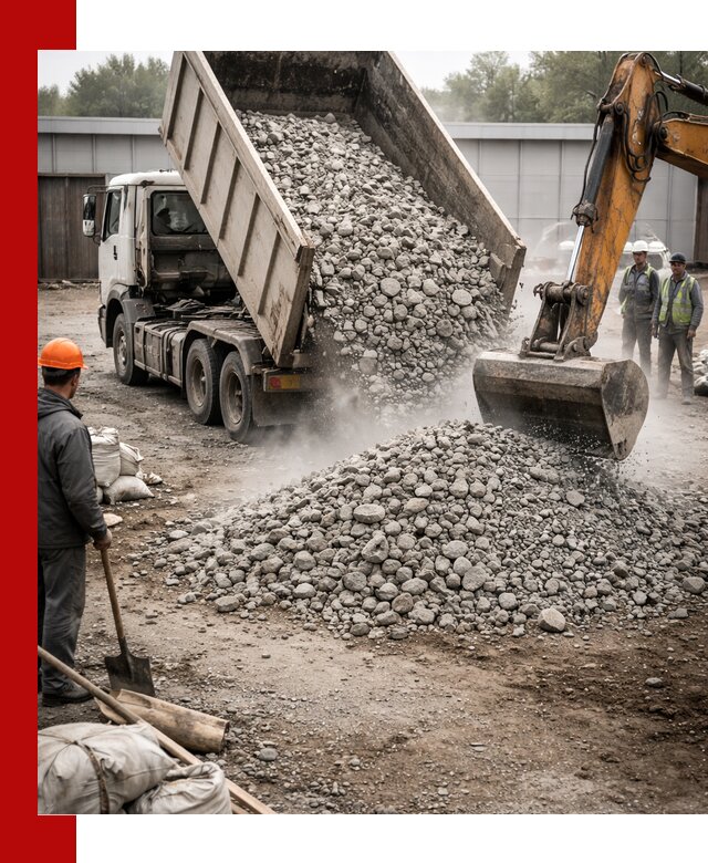 Доставка дробленого бетона в Новошахтинске оптом и в розницу