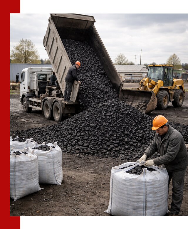 Доставка каменного угля в Новошахтинске оптом и в розницу