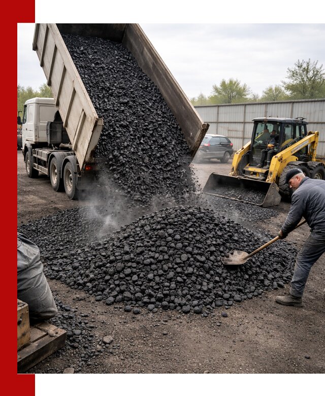 Доставка угля орех в Новошахтинске оптом и в розницу