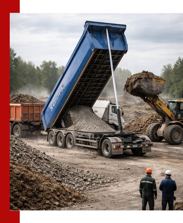 Аренда тонар 40 тонн в Новошахтинске с доставкой материалов