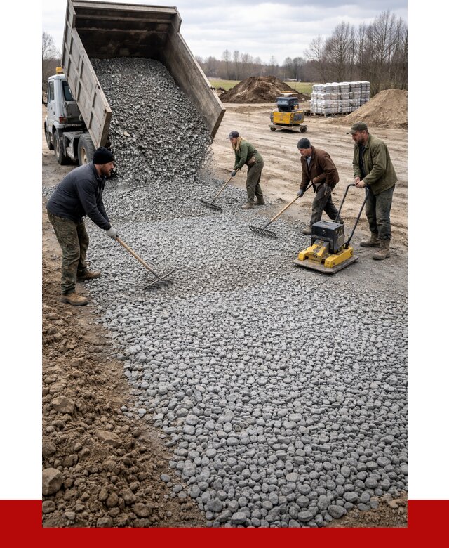Устройство щебеночной подушки в Новошахтинске от 4687 р. ПРОНЕРУДНвш