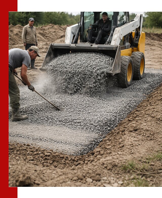 Устройство щебеночной подушки в Новошахтинске для дорог и фундаментов
